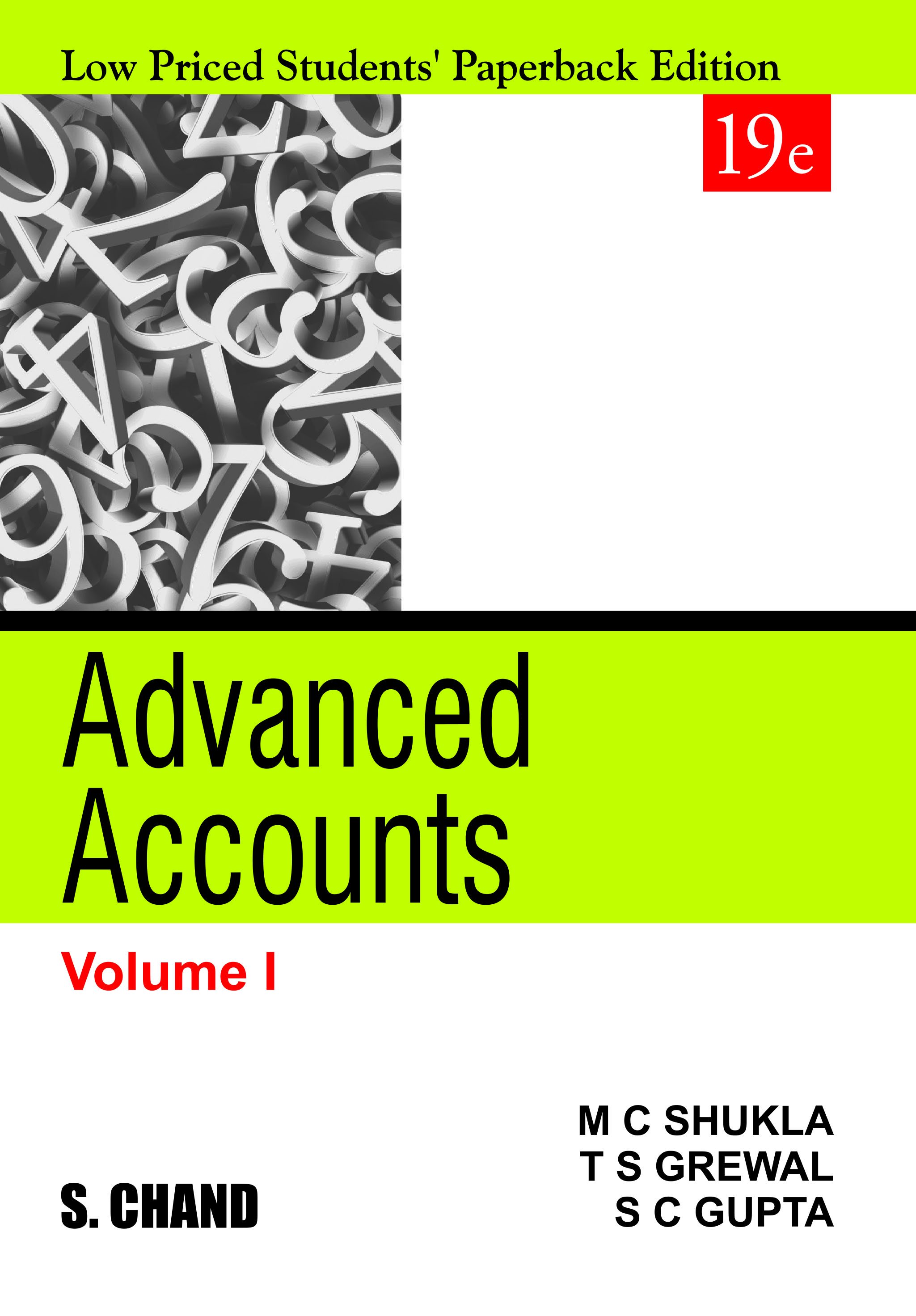 ADVANCED ACCOUNTS VOLUME I, 19/e (LPSPE)