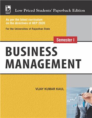 Business Management Semester I : NEP 2020 For the Universities of Rajasthan State