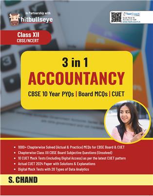 CUET (UG) Accountancy Class 12th (3 in 1) | CBSE 10 Year PYQs | Board MCQs | Hitbullseye