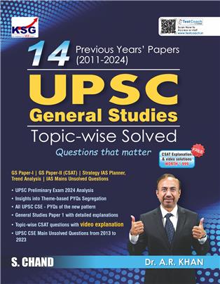 UPSC General Studies Topic-wise Solved: 14 Previous Years' Papers (2011-2024) | PYQs, CSAT Video Explanation