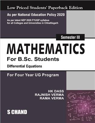 Mathematics for B.Sc. Students: Differential Equations, Semester III (NEP Chhattisgarh)