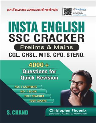 Insta English SSC Cracker Prelims & Mains for SSC CGL CHSL MTS CPO Steno | 4000+ Question for Quick Revision