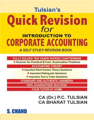 Quick Revision for Introdution to Corporate Accounting