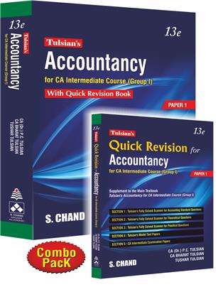 Tulsian’s Accountancy for CA Intermediate Course (Group I): With Quick Revision Book (13th Edition) [PAPER 1]  Combo Pack